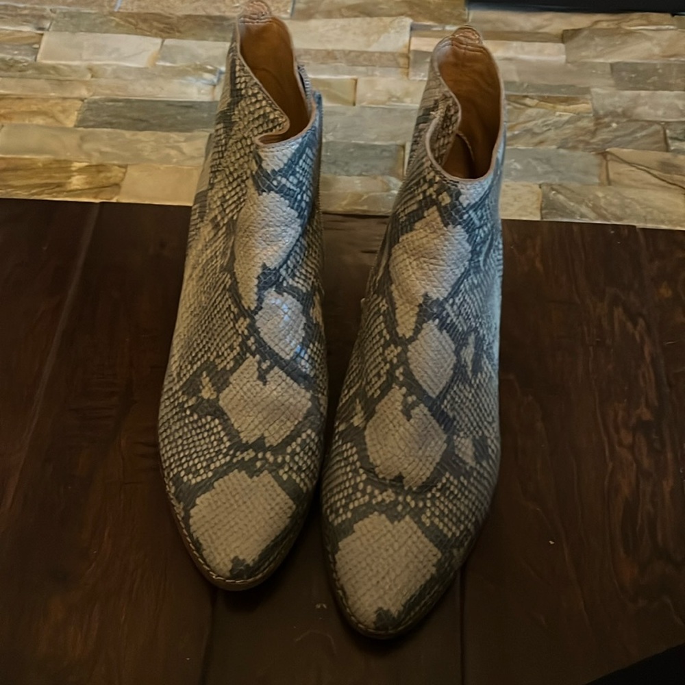 Lucky Brand Snake Print Ankle Boot